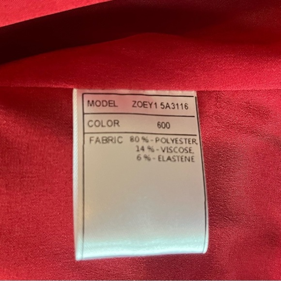 Santorelli Red Blazer Modern Structured Design - Picture 5 of 7